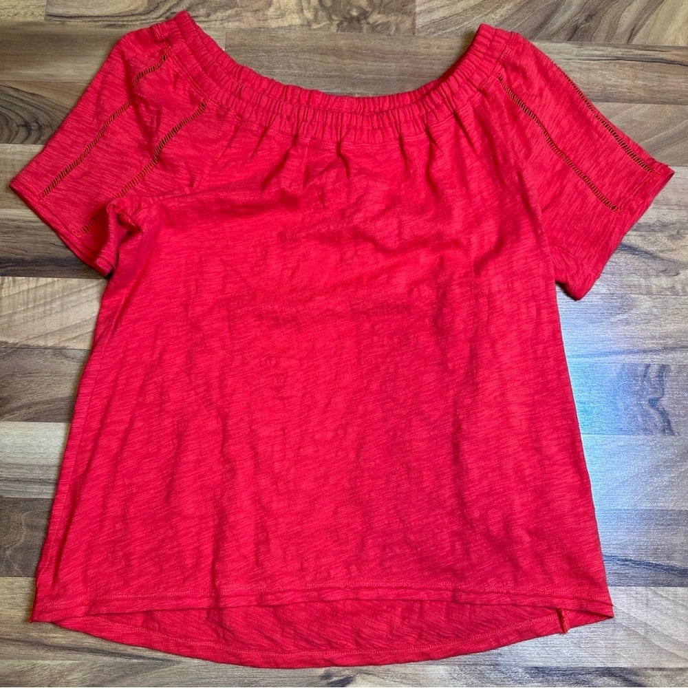 Women's Red Off-Shoulder Top